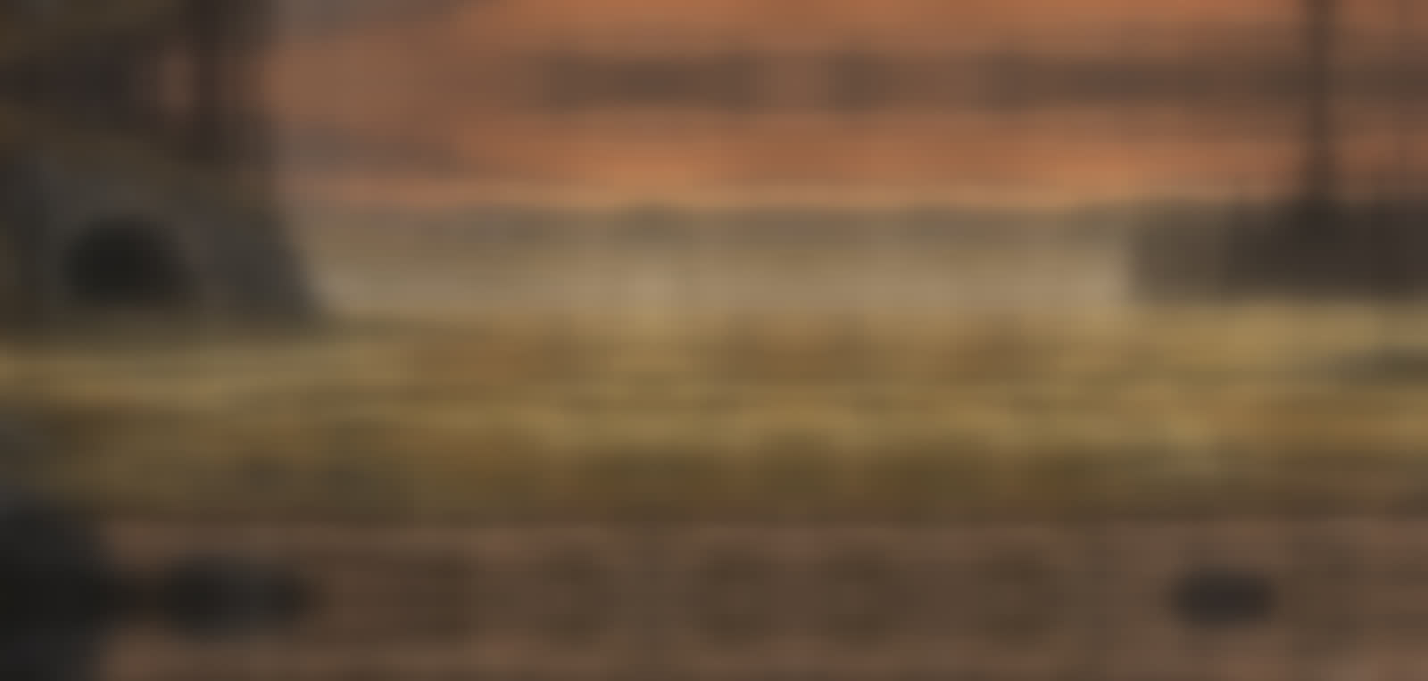 A blurred painted landscape from the game